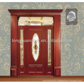 Villa Luxury Glass Design Wood Door,Main Entry Glass Wood Door